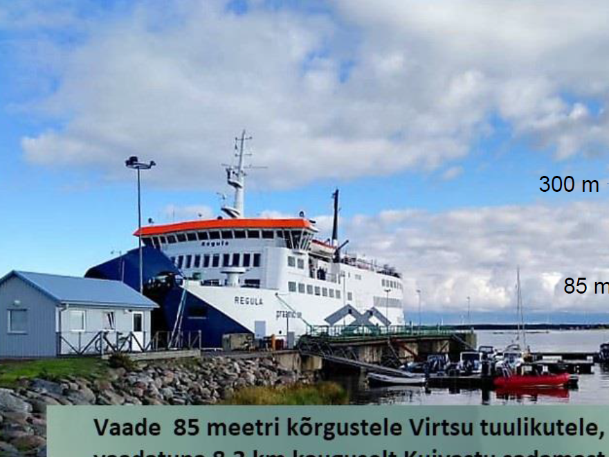 Skeem kõrguste hindamiseks    (originaalfoto autor Helle Allik, kaardiväljavõte koos mõõtevahemaaga maaameti kaardiserverist)